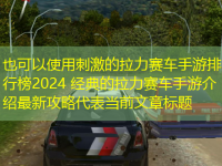 刺激的拉力赛车手游排行榜2024 经典的拉力赛车手游介绍最新攻略